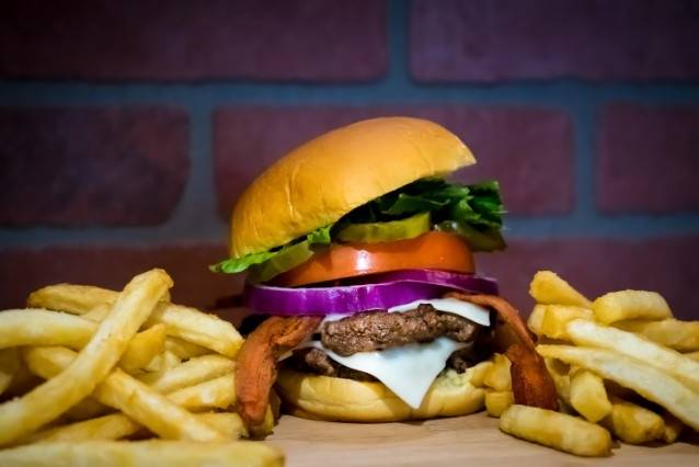 Order Hot's Burger (Double) food online from Binghamton Hots store, Binghamton on bringmethat.com
