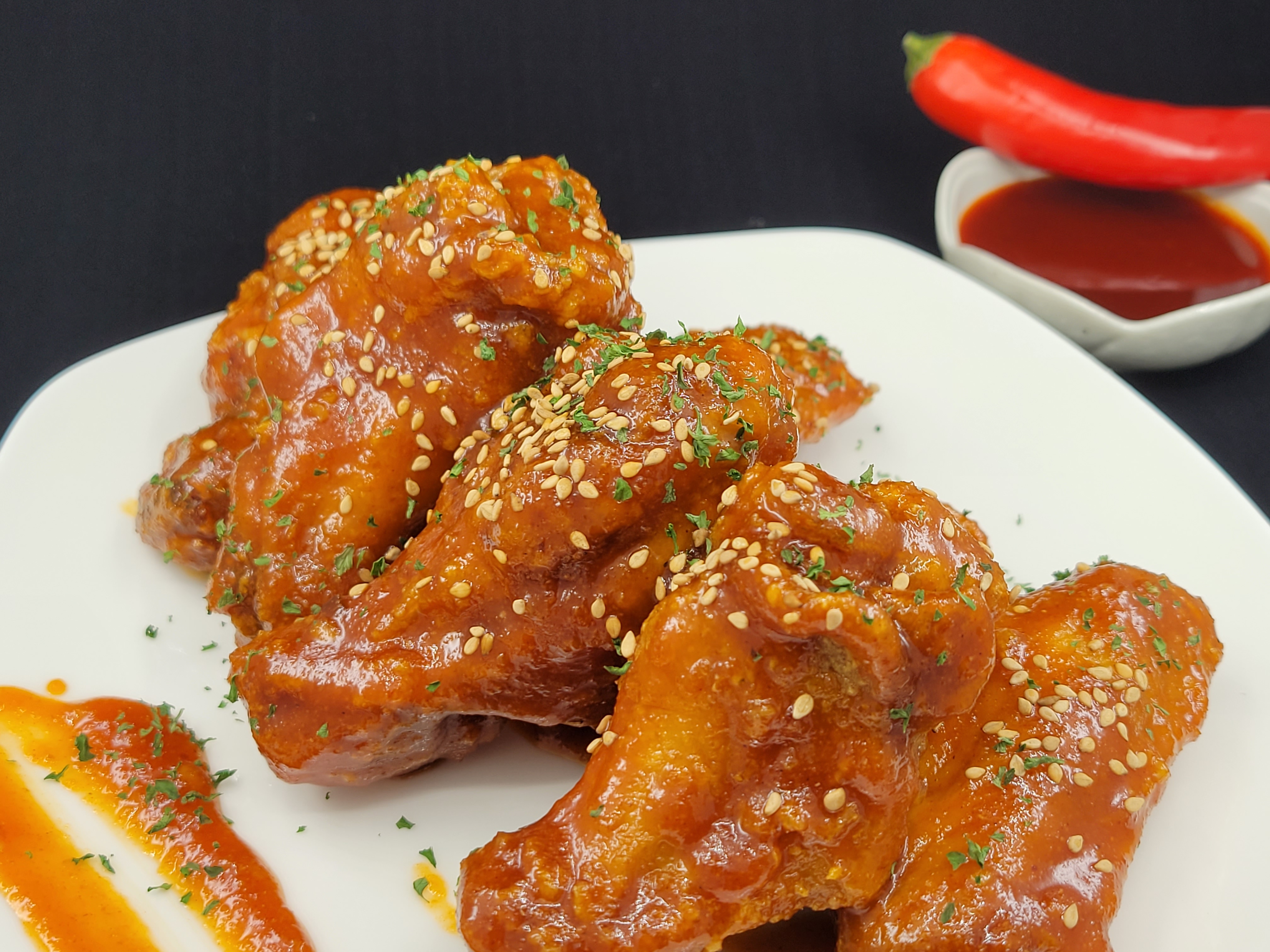 Order T11.️️Hot Sweet & Spicy Wings food online from Food Avenue store, Ridgefield on bringmethat.com