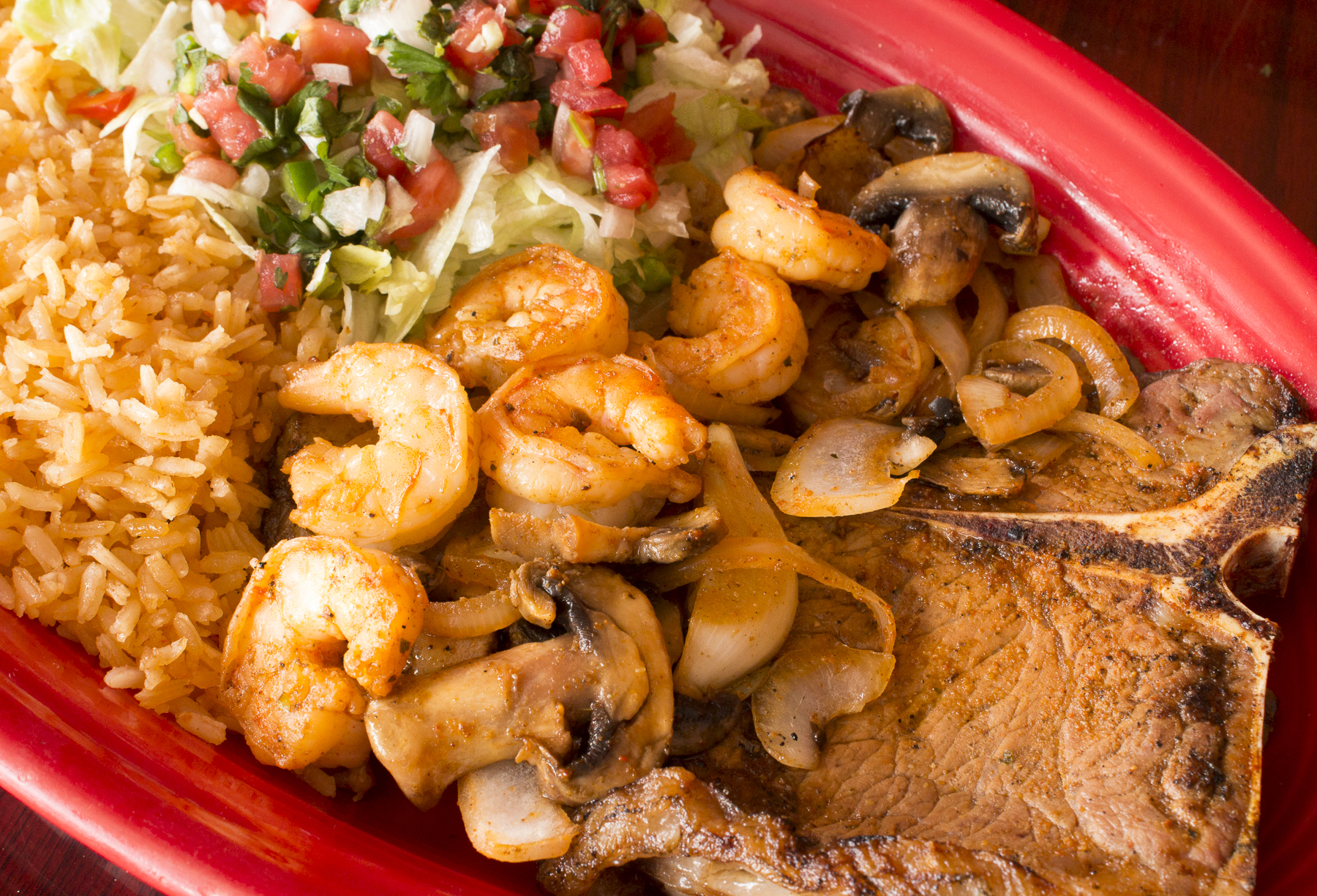 Order T-Bone and Shrimp food online from Habanero Mexican Grill store, Clemson on bringmethat.com