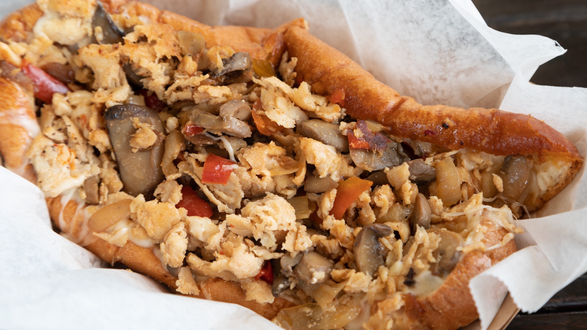 Order Boo’s Chicken Pepper Mushroom  Cheesesteak food online from Boo's Philly Cheesesteaks and Hoagies - Silverlake store, Los Angeles on bringmethat.com