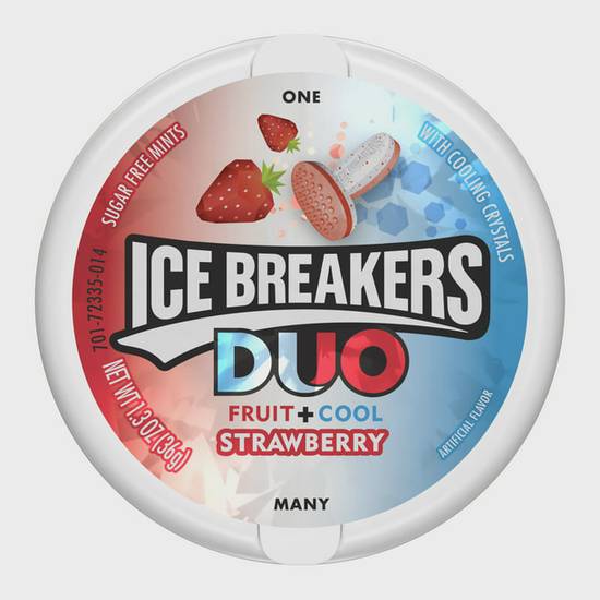 Order Ice Breakers Sugar Free Duo Mints, Strawberry Fruit And Cool food online from Exxon Food Mart store, Port Huron on bringmethat.com