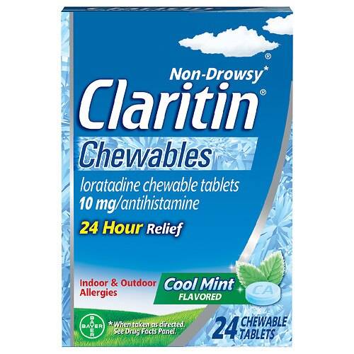 Order Claritin Cool Mint Chewables - 24.0 ea food online from Walgreens store, DALLAS on bringmethat.com