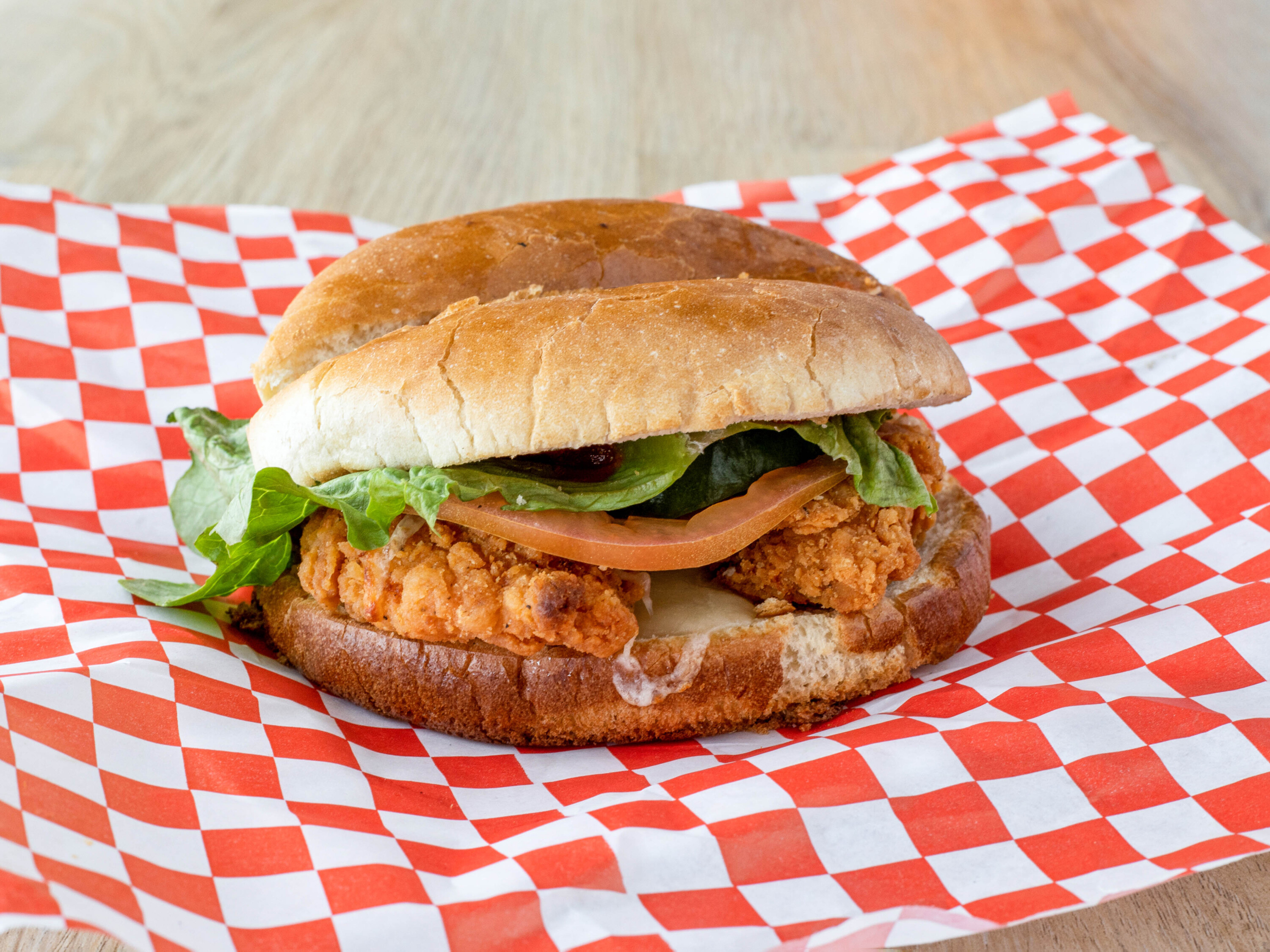 Order Chicken Tender Burger food online from Fusion Food store, San Antonio on bringmethat.com