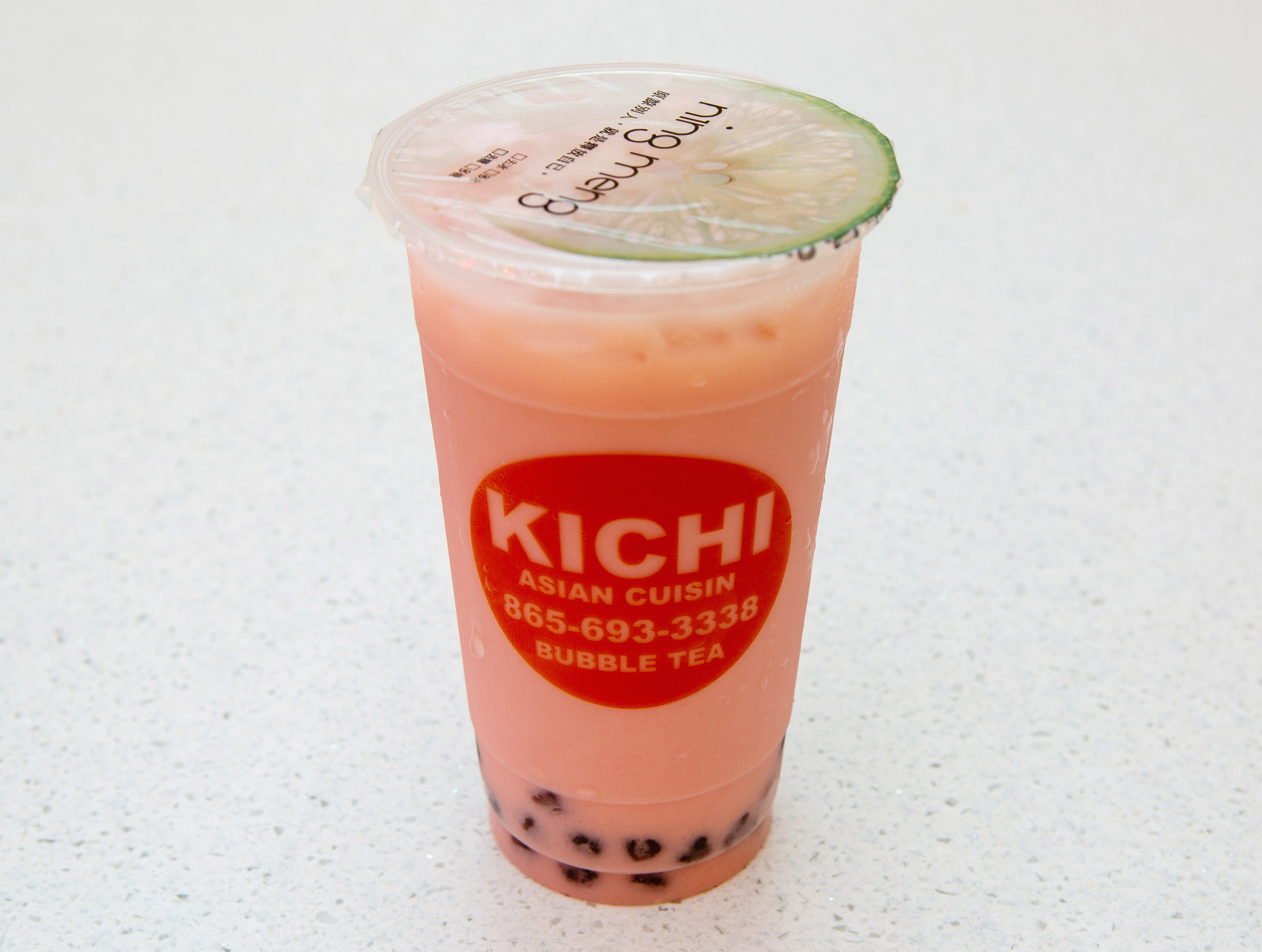 Order Strawberry Bubble Tea 草莓奶茶 food online from Kichi Asian Cuisine & Sushi store, Knoxville on bringmethat.com