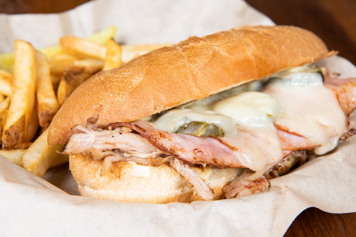 Order Grilled Cubano Sandwich food online from Crooked Pint store, Onalaska on bringmethat.com