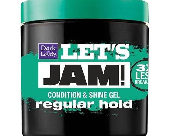 Order Let's Jam Condition & Shine Gel: Regular Hold 5.5oz food online from iDa Beauty Supply Store store, Middletown on bringmethat.com
