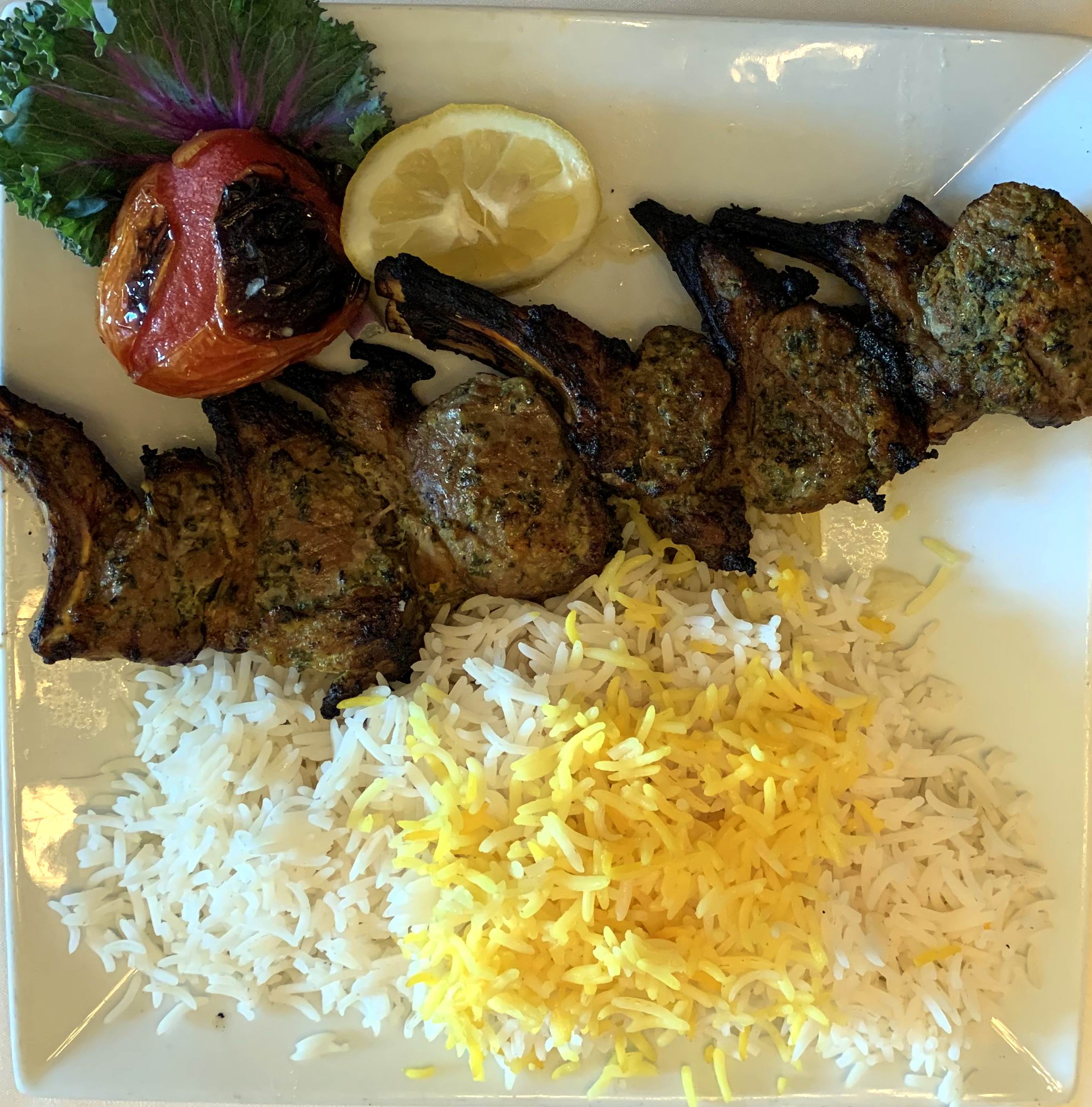 Order House Special Lamb and Loin food online from Persepolis Persian Cuisine store, Atlanta on bringmethat.com