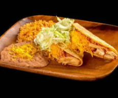 Order 10. Two Chicken Tacos Combo food online from Filiberto Scottsdale store, Scottsdale on bringmethat.com