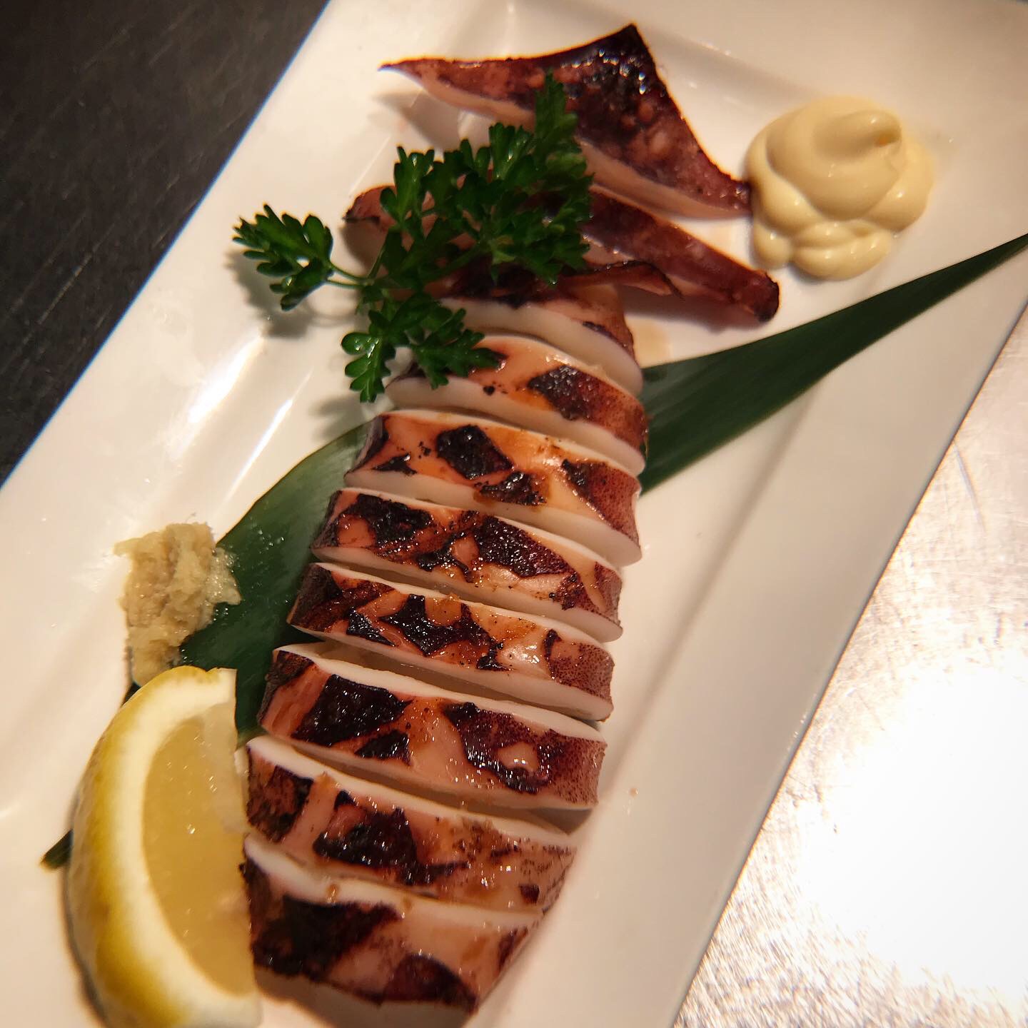 Order Grilled Calamari food online from Moto Azabu Sushi Bar & Grill store, Marina Del Rey on bringmethat.com