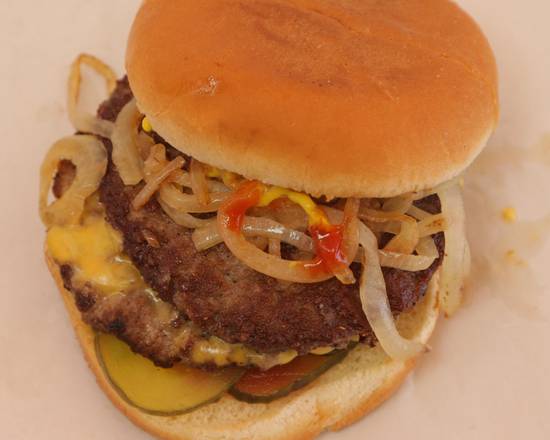 Order Double Cheeseburger     ♥  food online from Petey's Restaurant store, Chicago on bringmethat.com