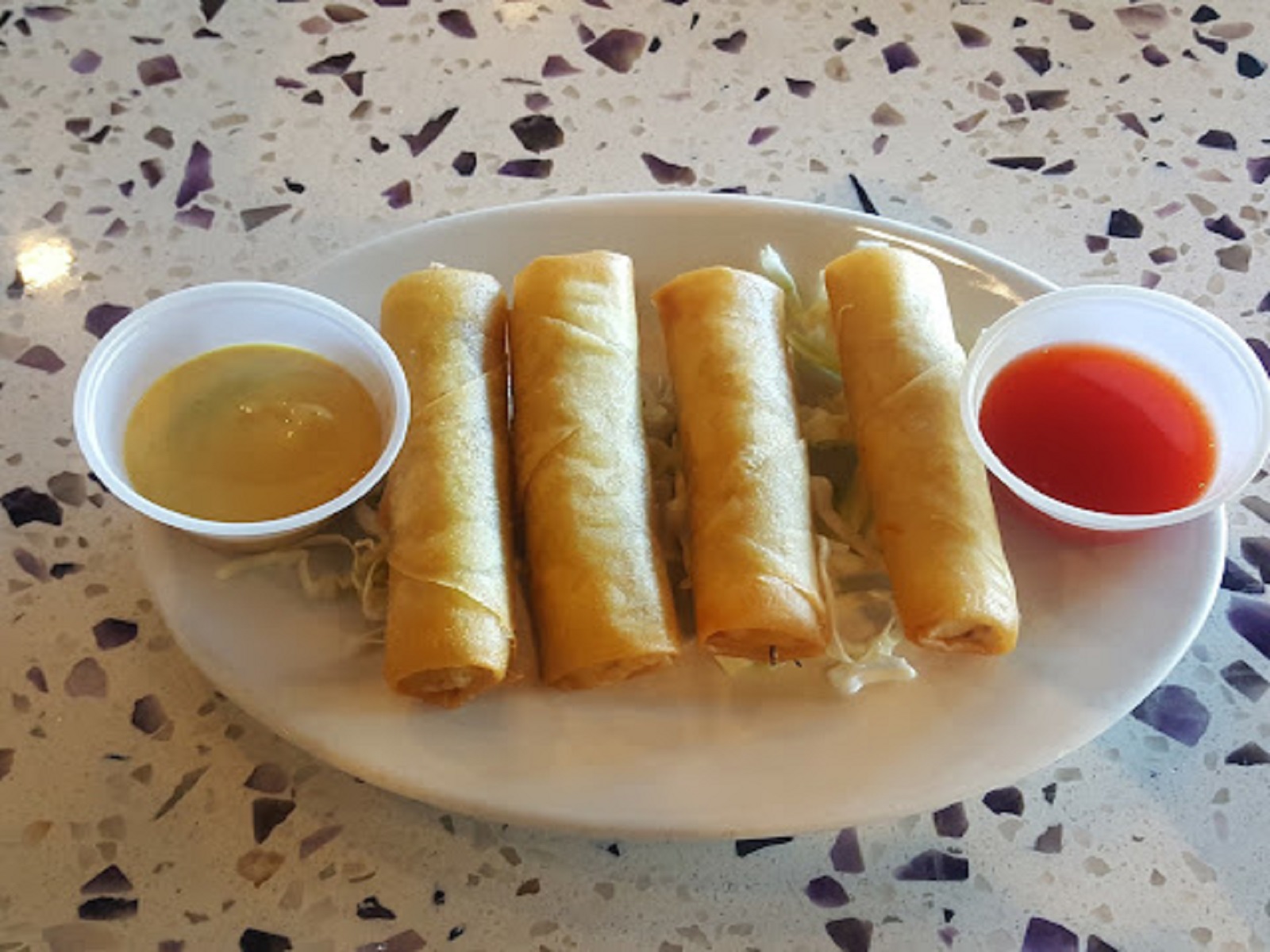 Order Vegetable Spring Rolls food online from China Wok store, Palm Desert on bringmethat.com