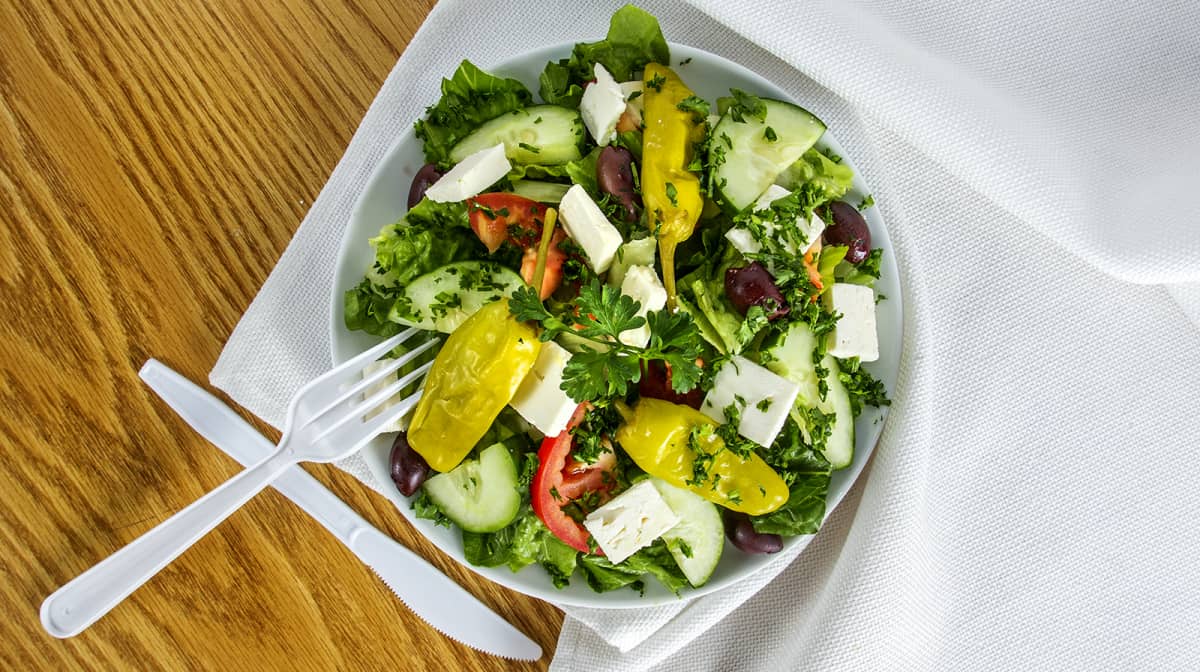 Order Greek Salad food online from Gigi Gyros store, Miamisburg on bringmethat.com
