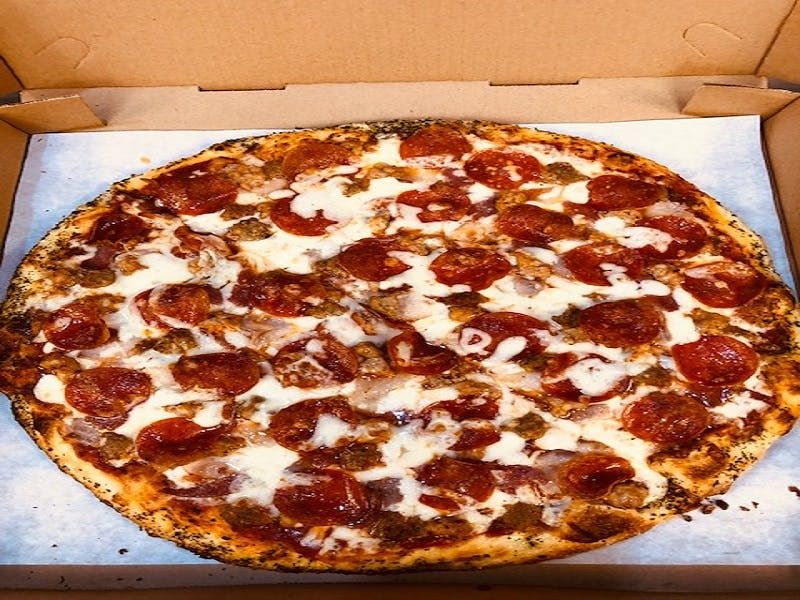 Order Meat Lovers Pizza - Personal 8'' food online from Pizza World store, North Las Vegas on bringmethat.com