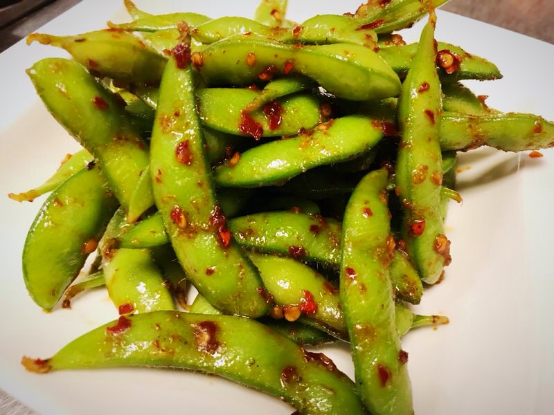 Order D2. Spicy Edamame food online from Sushi Bang Bang store, Austin on bringmethat.com