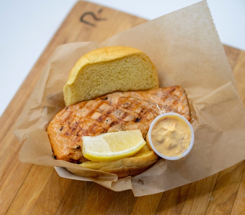 Order Grilled Salmon Sandwich food online from Rocklands store, Washington on bringmethat.com