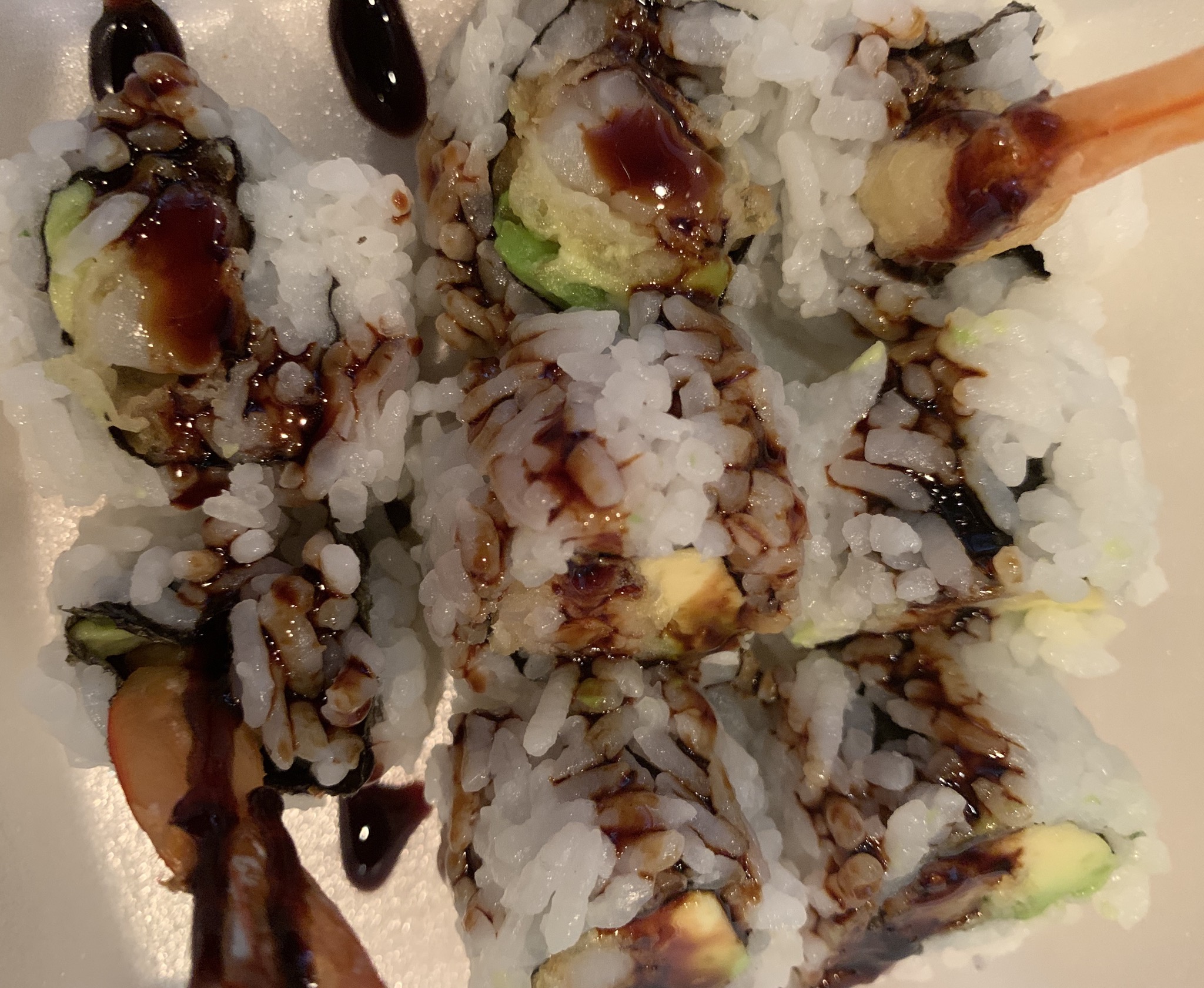 Order 30. Shrimp Tempura Roll food online from Biwako Sushi store, Saline on bringmethat.com