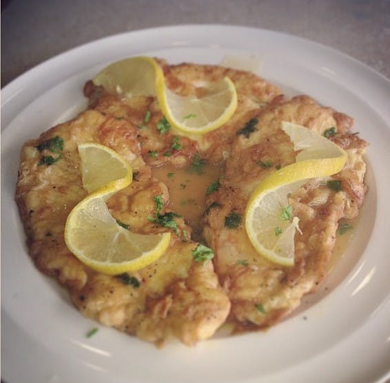 Order Chicken Francese - Entree food online from Big Apple Pizza store, Cranford on bringmethat.com