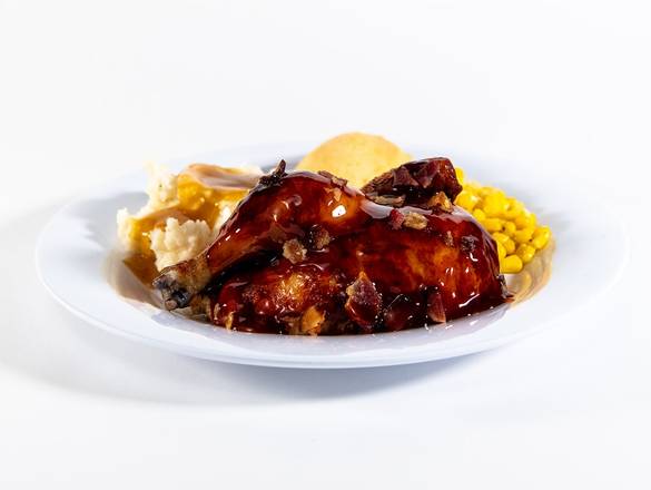 Order Bourbon & Bacon BBQ Rotisserie Chicken food online from Boston Market store, Daly City on bringmethat.com