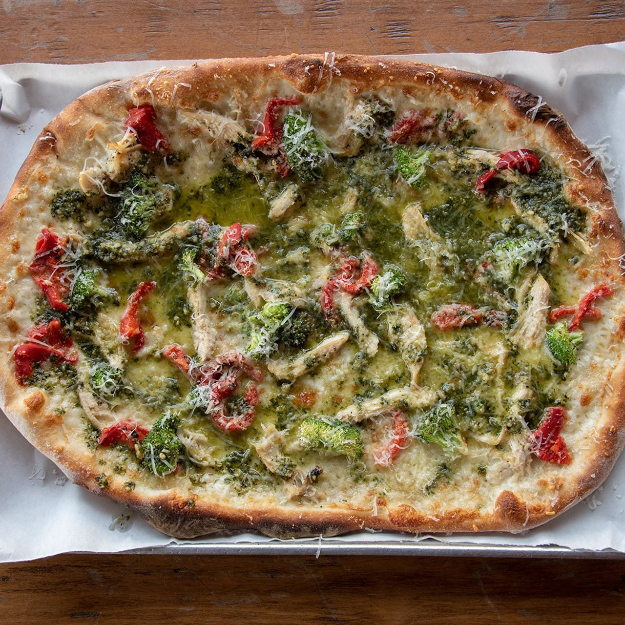 Order Fresh Pesto Chicken Pie - Small food online from Urbn Pizza store, San Diego on bringmethat.com