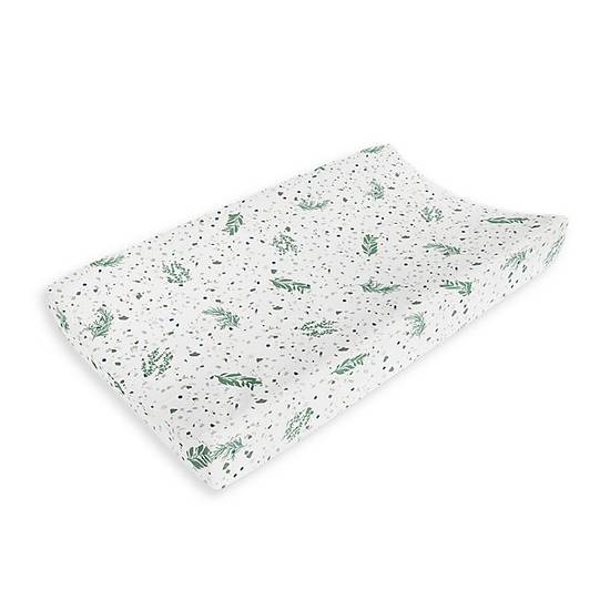Order Goumi® Organic Cotton Botanical Changing Pad Cover in Green/White food online from Buybuy Baby store, Nashua on bringmethat.com