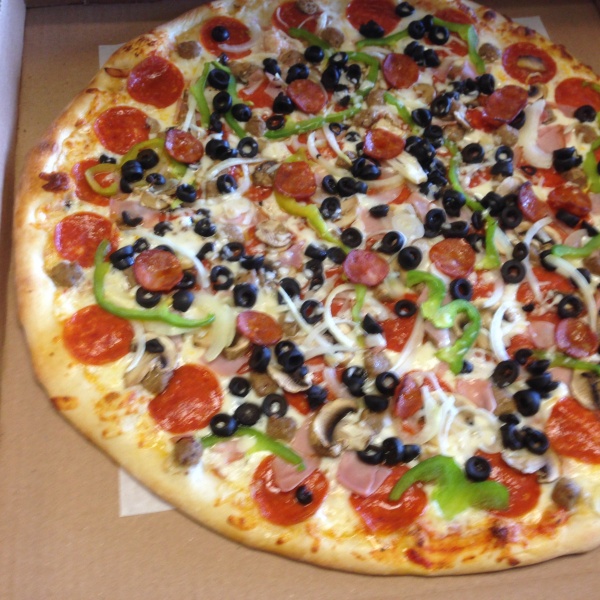 Order The Whole Schmear Pizza food online from Blackstone Pizza store, San Marcos on bringmethat.com