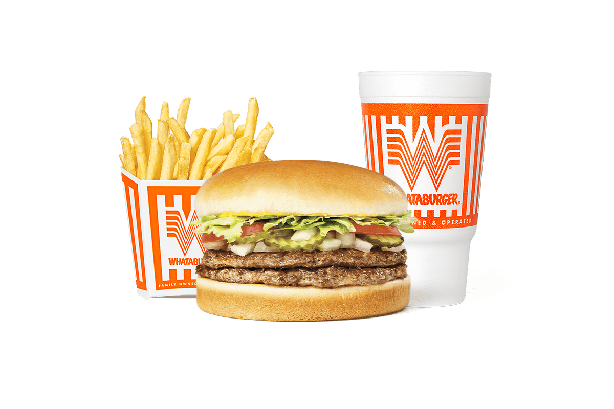 Order #2 Double Meat Whataburger® Whatameal® food online from Whataburger store, Sherman on bringmethat.com