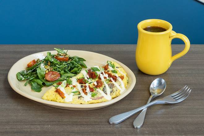 Order Crab & Asparagus Omelet* food online from Snooze Am Eatery store, Kansas City on bringmethat.com