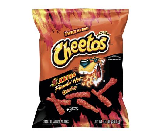 Order Cheetos Crunchy Snack - XXTRA Flamin'Hot Cheese, 8oz food online from Loma Mini Market store, Long Beach on bringmethat.com