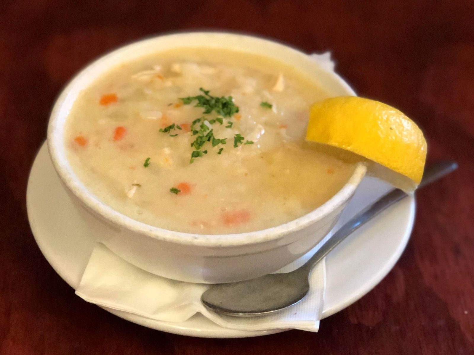 Order Avgolemono Soup food online from Artemis Mediterranean Grill store, Bee Cave on bringmethat.com