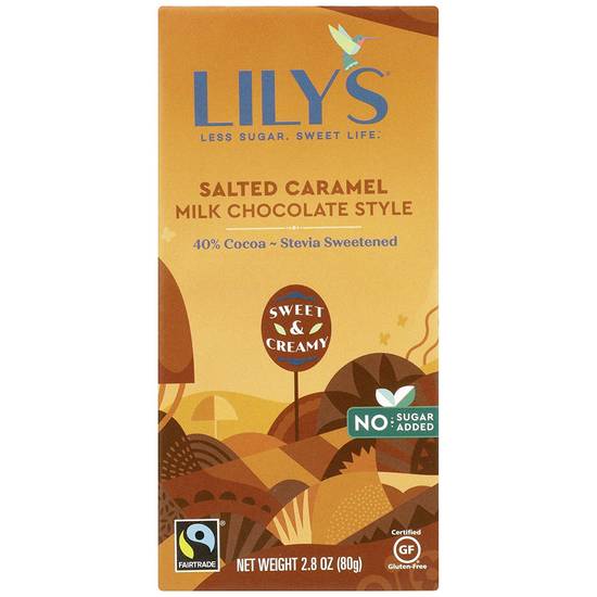 Order Lily's 40% Chocolate Bar Salted Caramel (2.8 oz) food online from Rite Aid store, Yamhill County on bringmethat.com