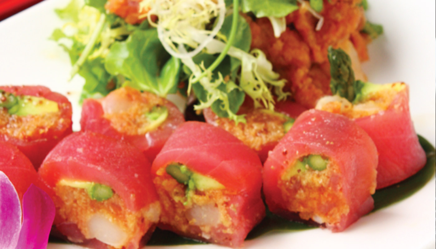 Order E5. Bora Bora Luau food online from Ami Sushi store, Westwood on bringmethat.com