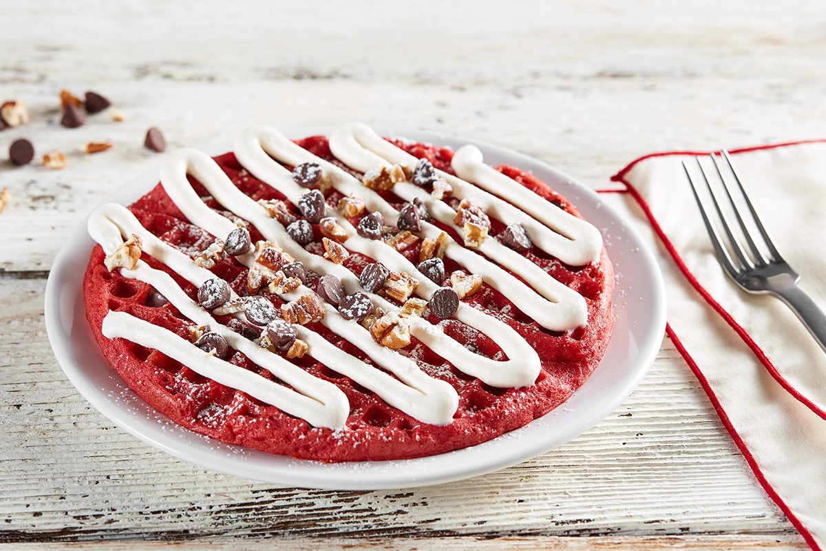 Order Red Velvet Waffle food online from Huddle House store, Salina on bringmethat.com