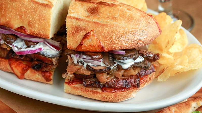 Order Steak and Cheese Sandwich food online from Pies & Pints store, Worthington on bringmethat.com