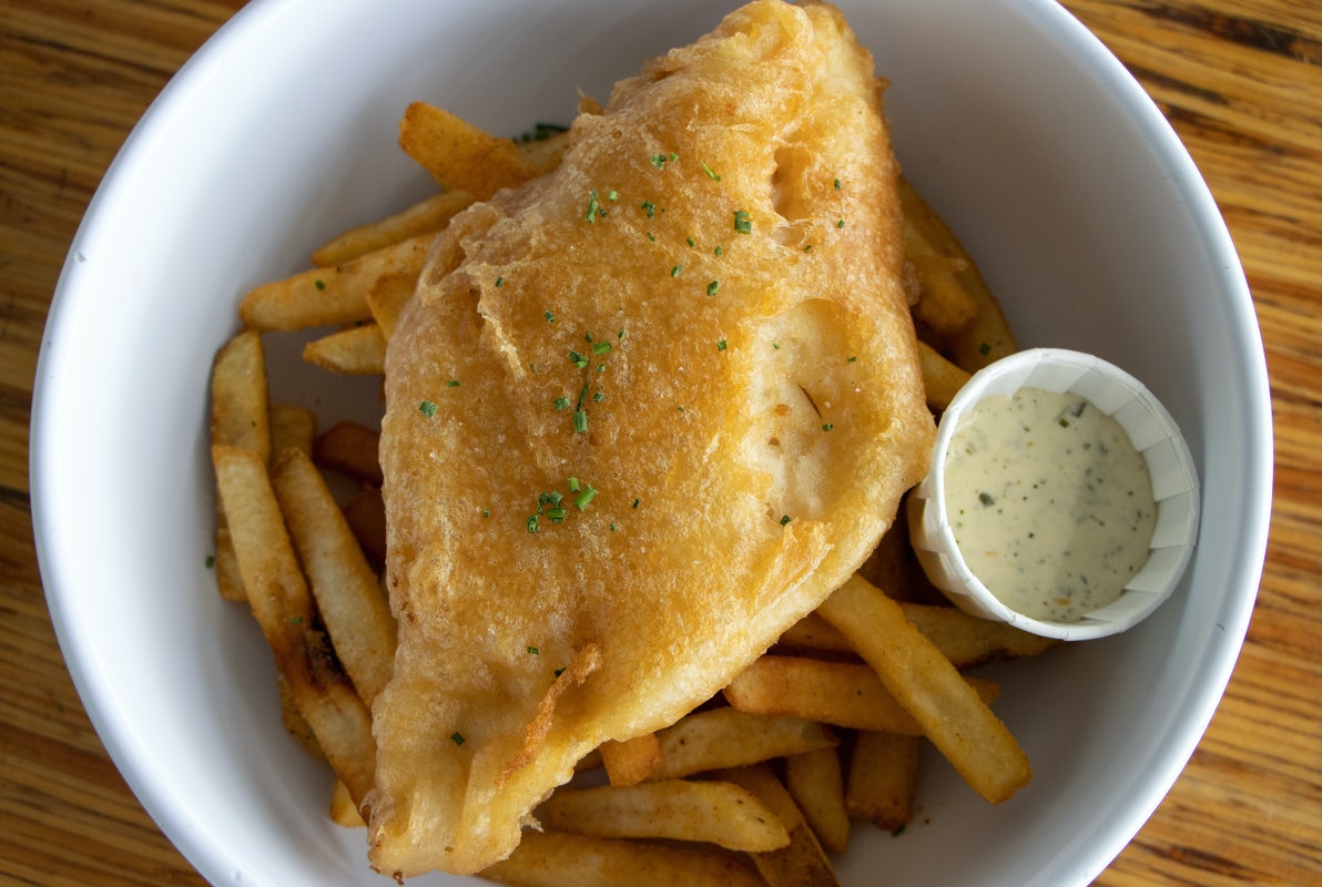 Order Single Fish & Chips food online from Slapfish store, Glendale on bringmethat.com