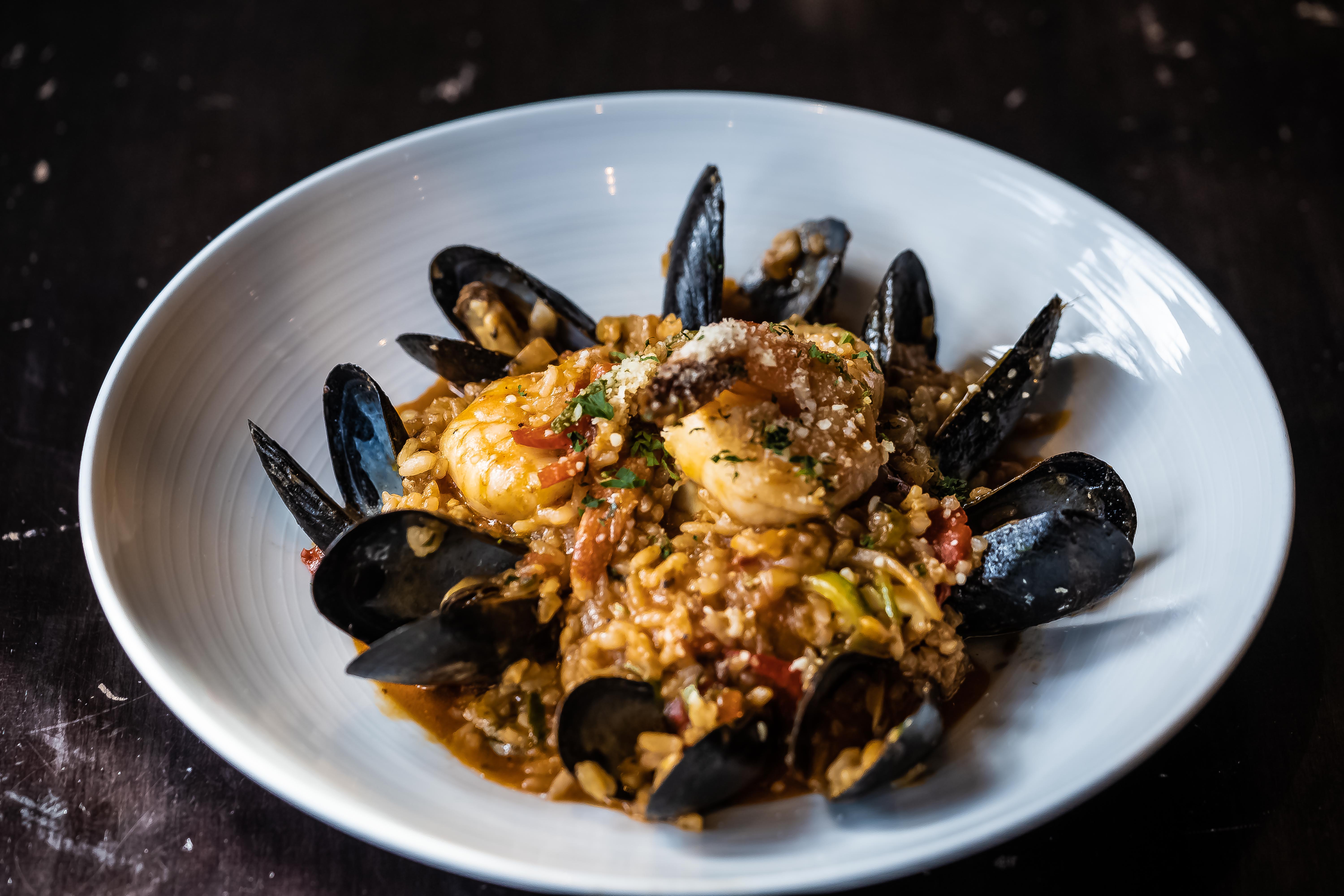 Order Seafood Risotto food online from Sanfords Restaurant store, Astoria on bringmethat.com