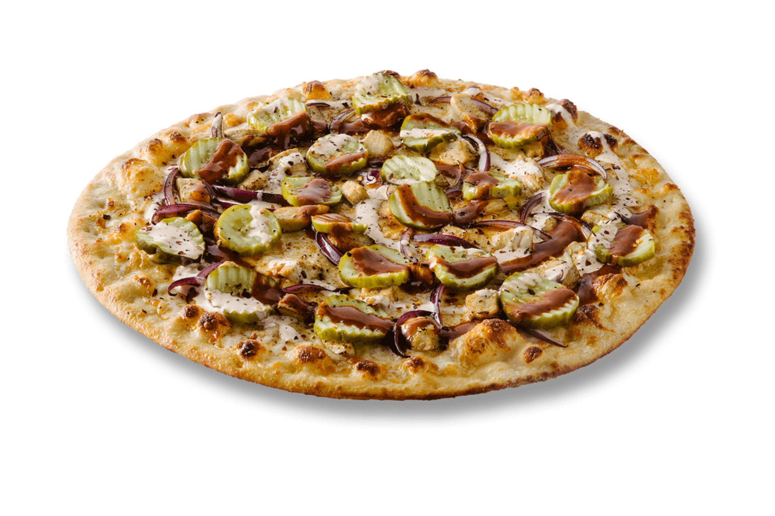 Order 18" Nashville Hot Chicken & Pickles food online from ZaLat Pizza store, Frisco on bringmethat.com