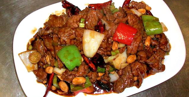Order 46. Kung Pao Beef food online from King Wok Gourmet Asian store, Chicago on bringmethat.com