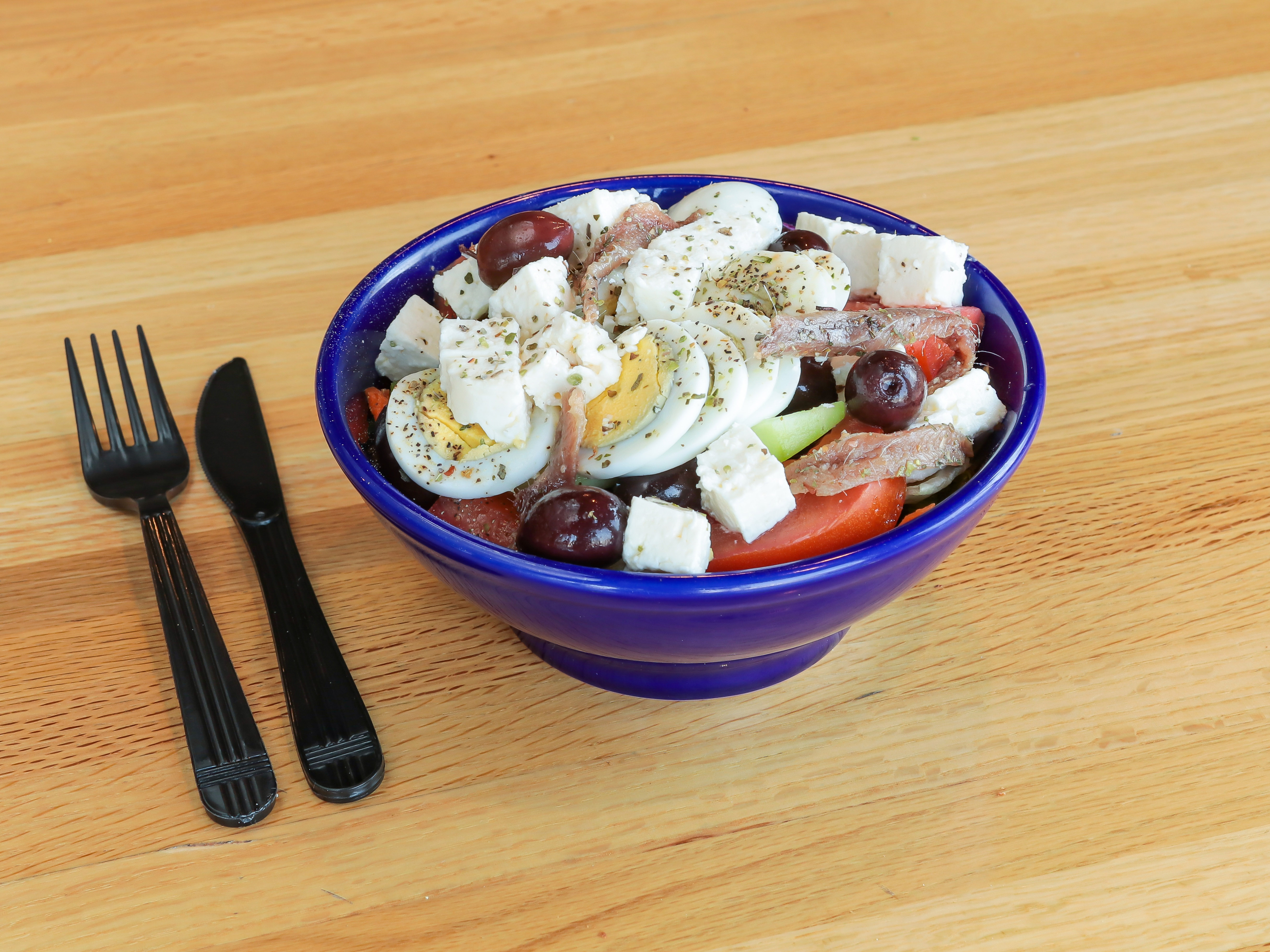 Order Greek Salad food online from Verona Pizza and Co. store, Upper Darby on bringmethat.com