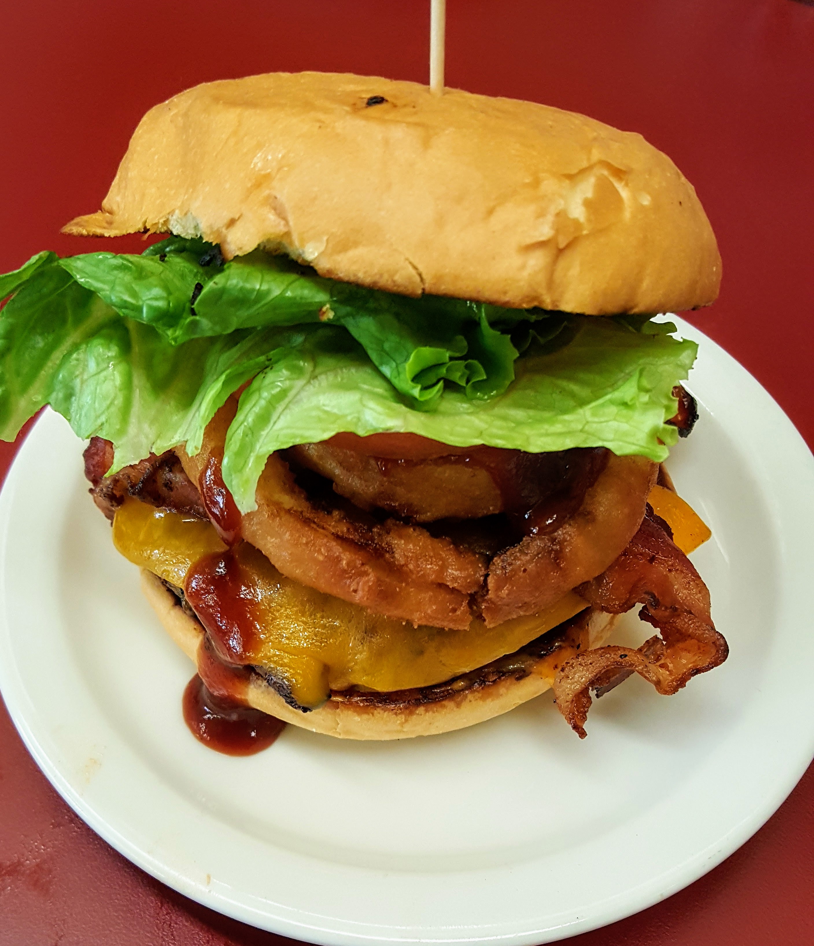 Order Double Western bacon cheese burger food online from The Cozy Corner Cafe store, Tucson on bringmethat.com