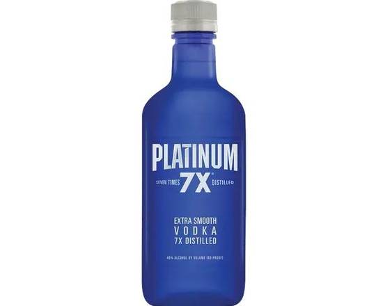 Order Platinum 7X, 375mL vodka (40.0% ABV) food online from Pit Stop Liquor Mart store, El Monte on bringmethat.com