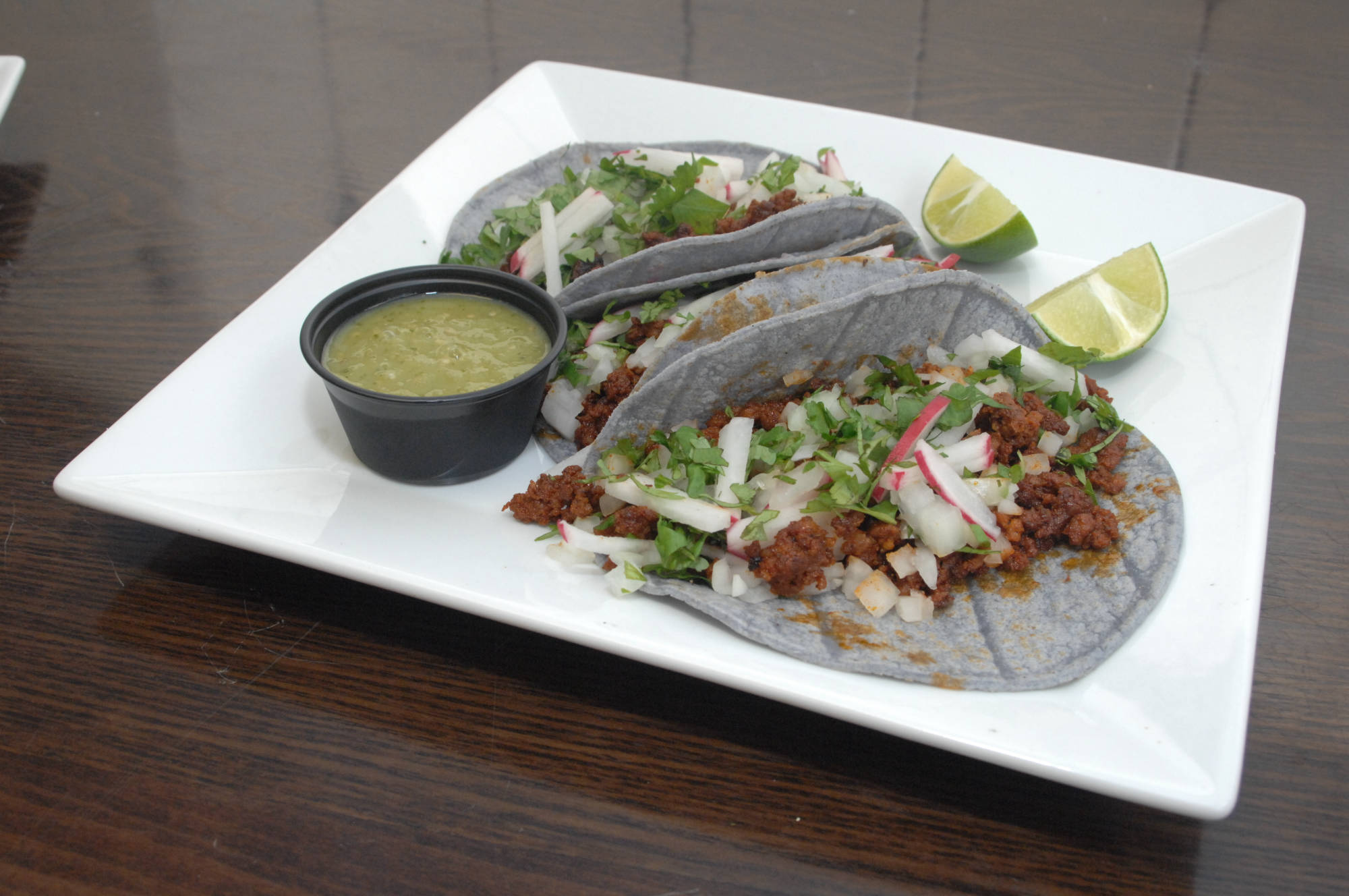 Order 3 Pieces Blackened Baja Fish Tacos food online from Tepe Kitchen store, White Plains on bringmethat.com