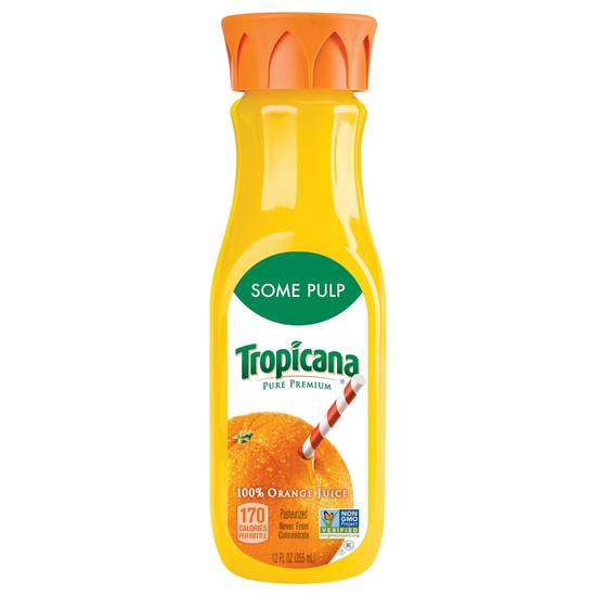 Order Tropicana · Some Pulp 100% Orange Juice (12 fl oz) food online from Mesa Liquor store, Mesa on bringmethat.com