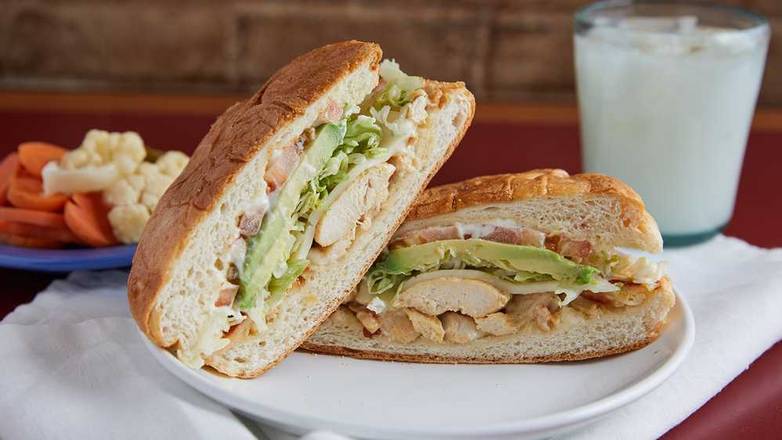 Order Marinated Chicken Torta Sandwich food online from Taqueria Los Comales store, Chicago on bringmethat.com
