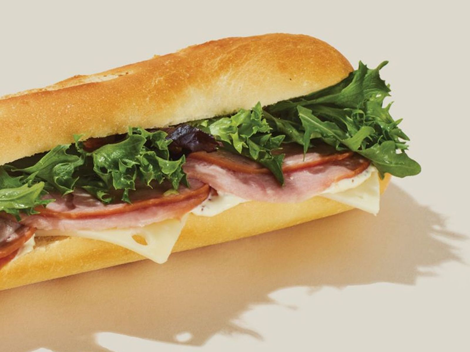 Order Pret’s Famous Ham & Cheese Baguette Slim food online from Pret A Manger store, New York on bringmethat.com