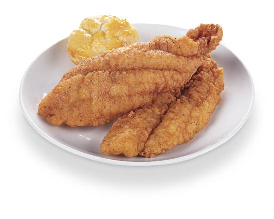 Order 2 Pieces Fish and Biscuit food online from Krispy Krunchy Chicken store, Snoqualmie on bringmethat.com