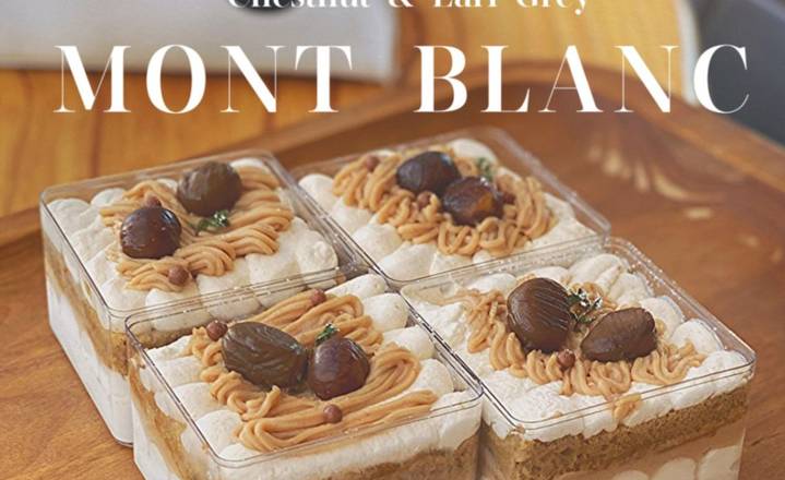 Order Mont Blanc Earl Grey Cake Box food online from Motto Tea Cafe store, Pasadena on bringmethat.com