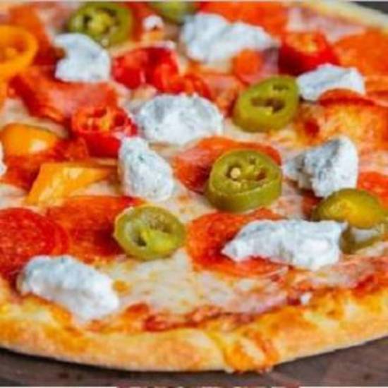 Order Doppio Pepperoni Pizza food online from New York Pizzeria store, Houston on bringmethat.com