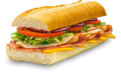 Order 5. Smoked Ham, Turkey, Smoked Cheddar Cheese Sandwich food online from Port of Subs store, Las Vegas on bringmethat.com