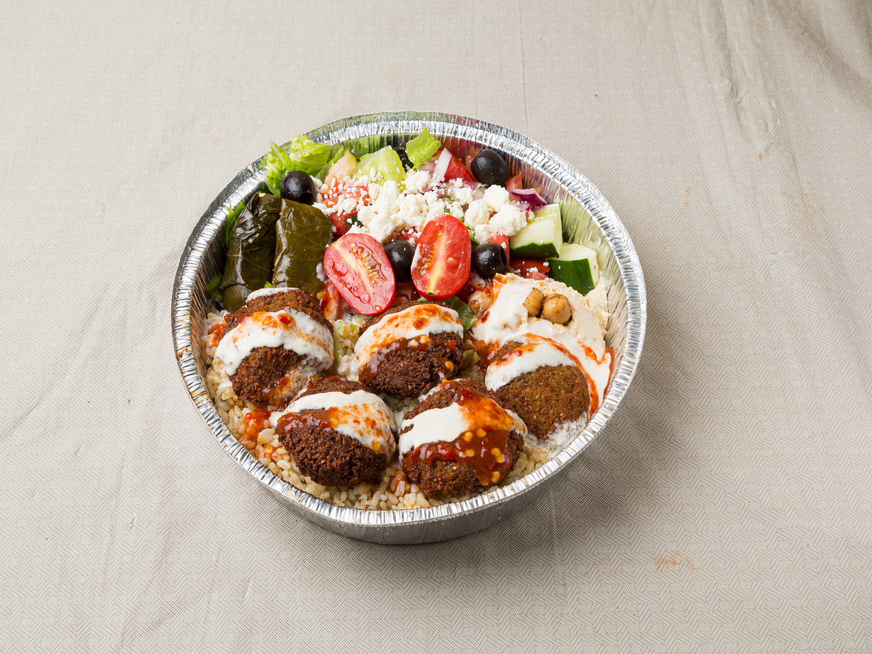 Order Falafel Platter food online from Hummus & Guac store, Lyndhurst on bringmethat.com