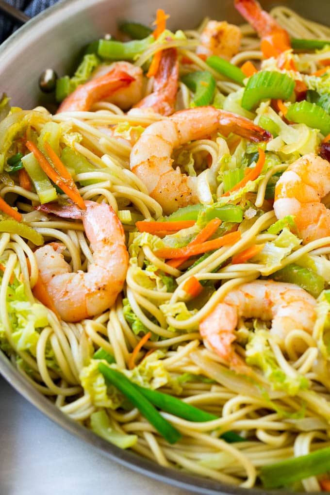Order 107. Shrimp Chow Mein food online from Mayflower Chinese store, Capitola on bringmethat.com